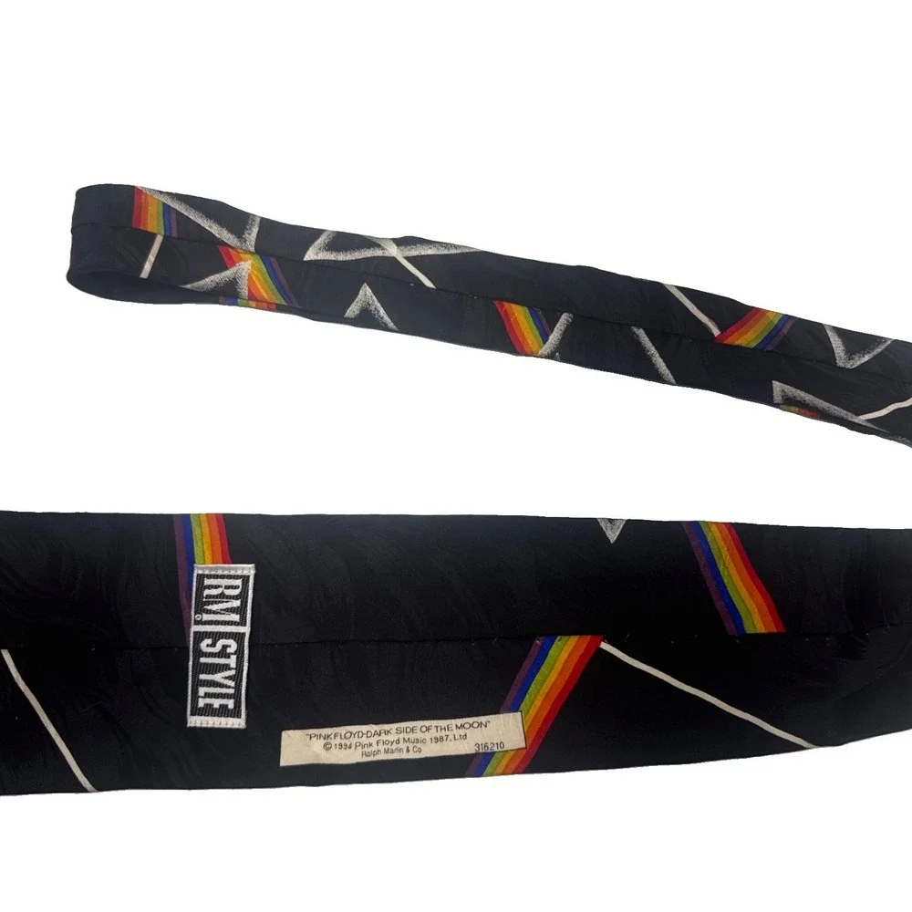VTG 94' Ralph Marlin Pink Floyd Dark Side of the Moon Necktie 100% Silk RM Style
